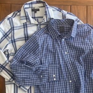 Two size large long sleeve button downs
